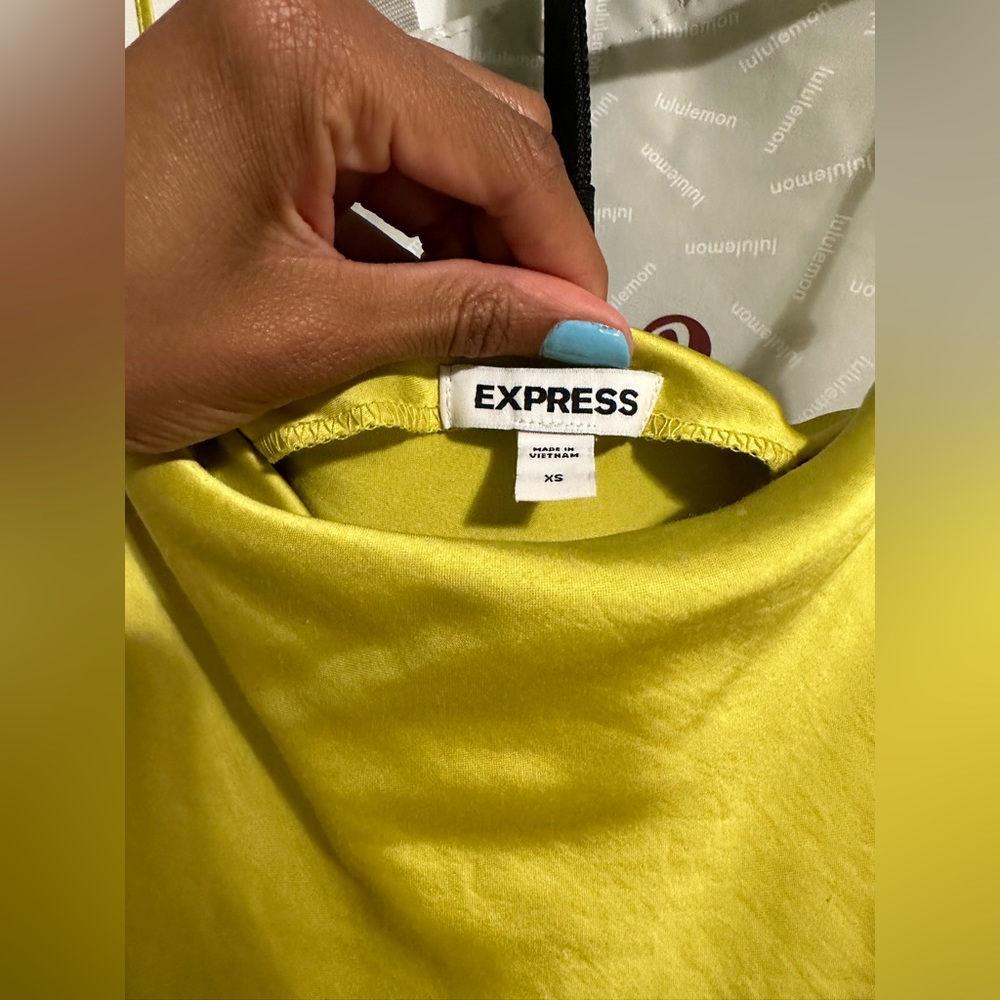 Express green midi dress w/ adjustable straps